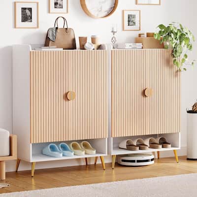 SUNBURY Modern 5-Tier Shoe Storage Cabinet,20 Pairs Shoe Rack with Adjustable Shelves for Entryway, Hallway
