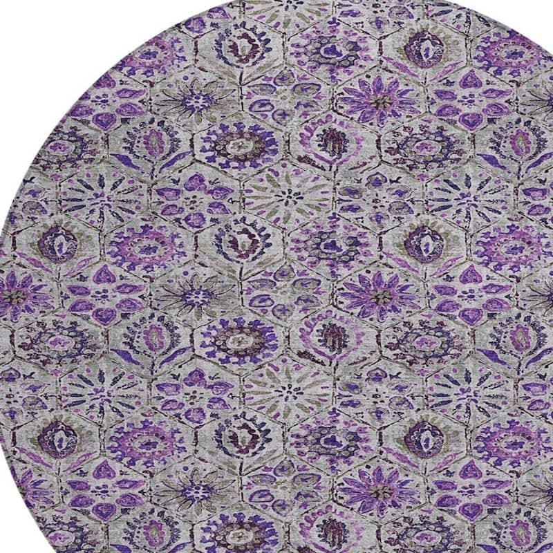 HomeRoots Floral Transitional Rectangle Outdoor Rug