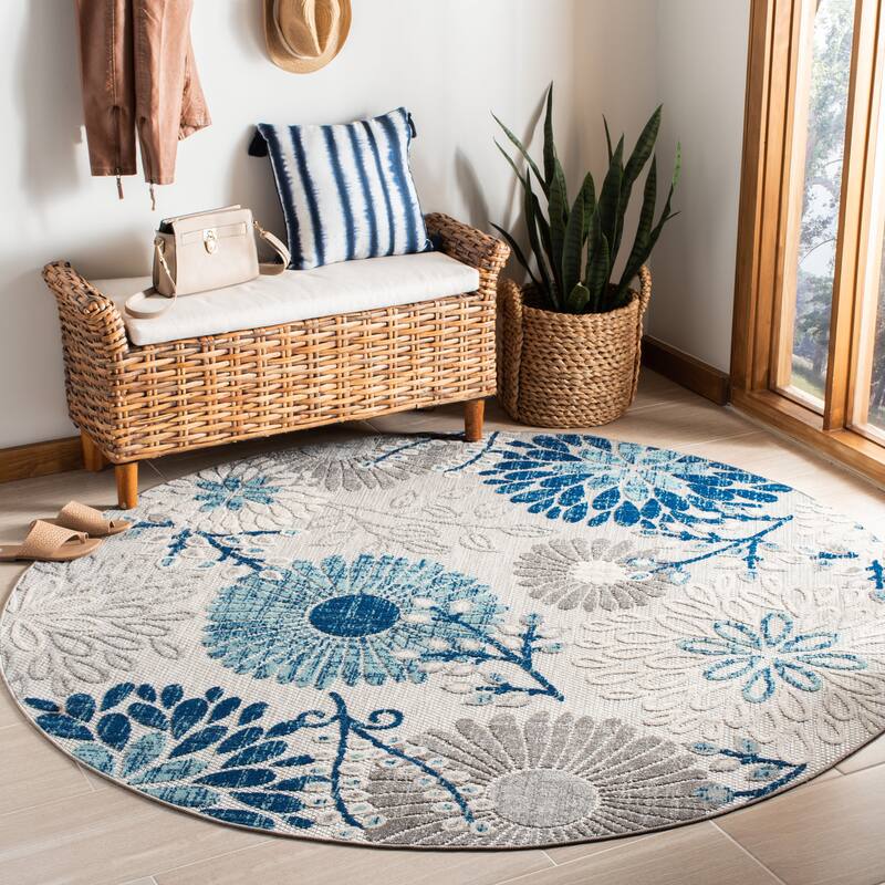 SAFAVIEH Cabana Lilah Indoor/ Outdoor Waterproof Patio Floral Rug