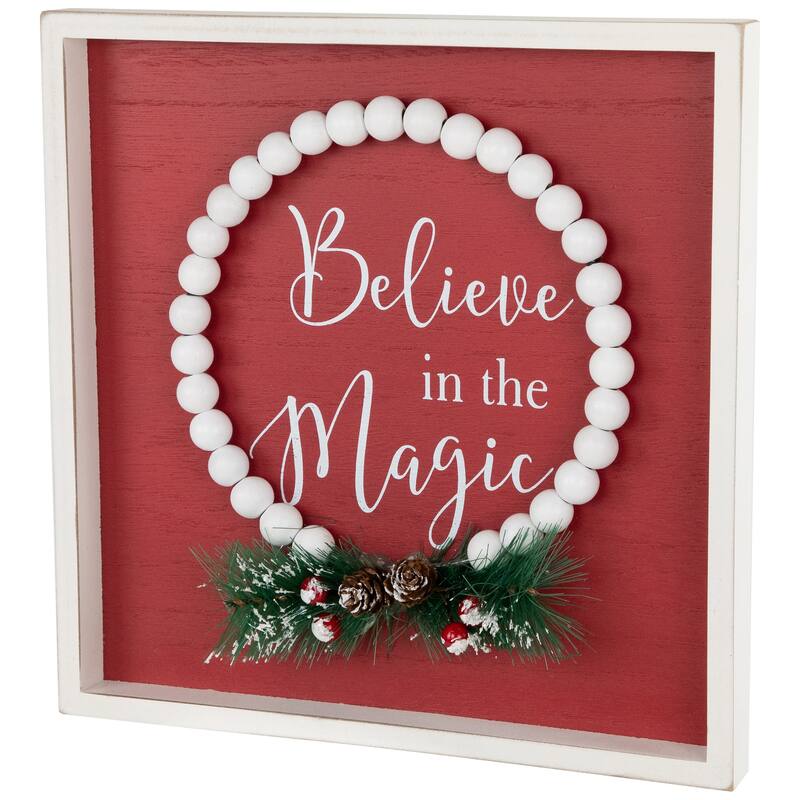 Believe in the Magic Framed Christmas Wall Sign - 9.75"
