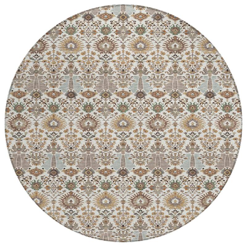 Machine Washable Indoor/ Outdoor Traditional Xander Chantille Rug