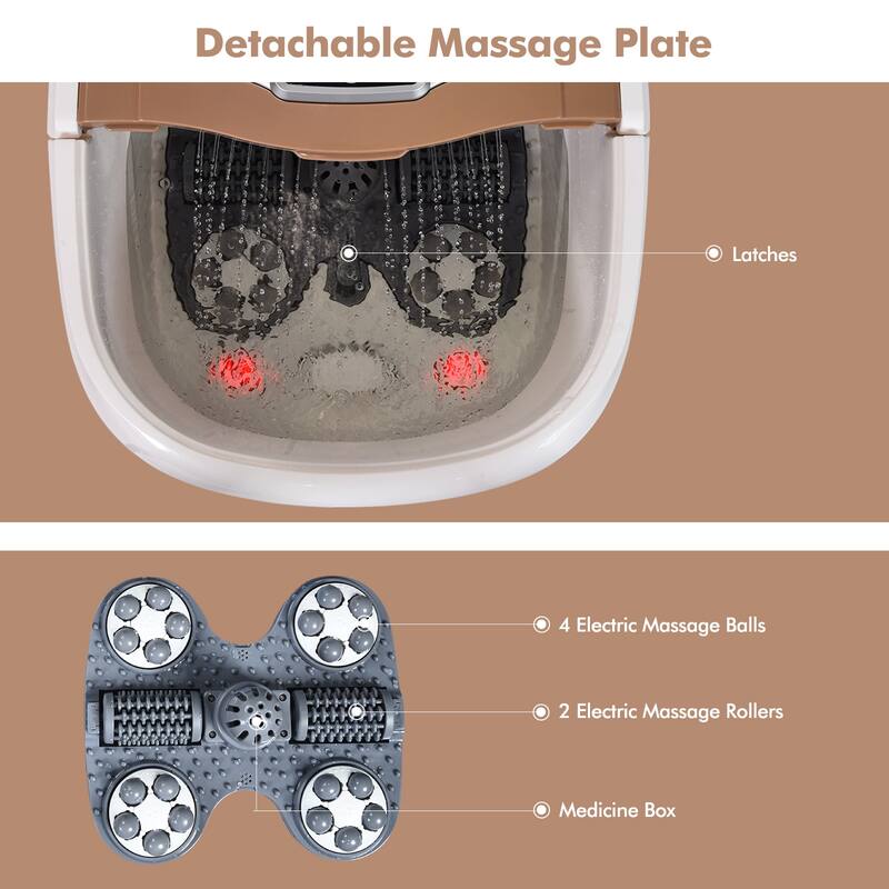 Relax Heated Foot Spa Comprehensive Foot Relief with Heat and Massage - 15" x 18" x 15" (L x W x H)