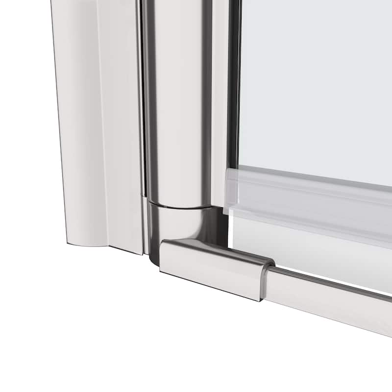 30/32/34/36 Inch Semi-Frameless Pivot Shower Door with Clear Tempered Glass