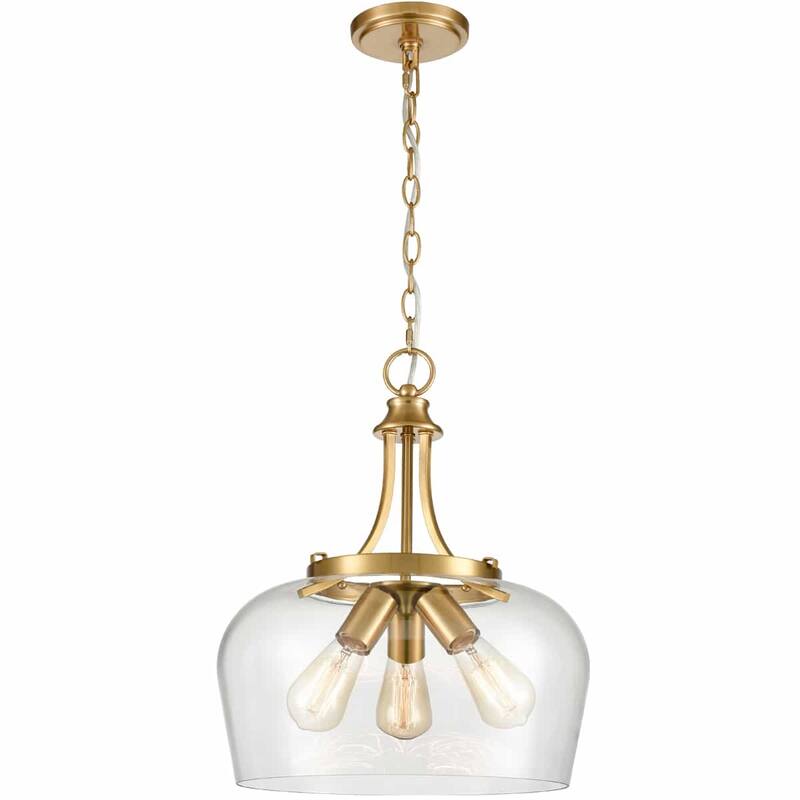 Madinari 3-Light Modern Ceiling Pendant Light Clear Glass Pendant Lighting