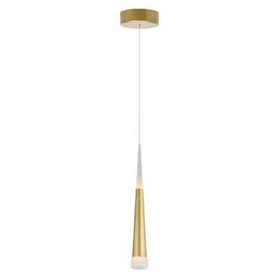 Andes LED Down Mini Pendant With Satin Gold Finish - Satin Gold