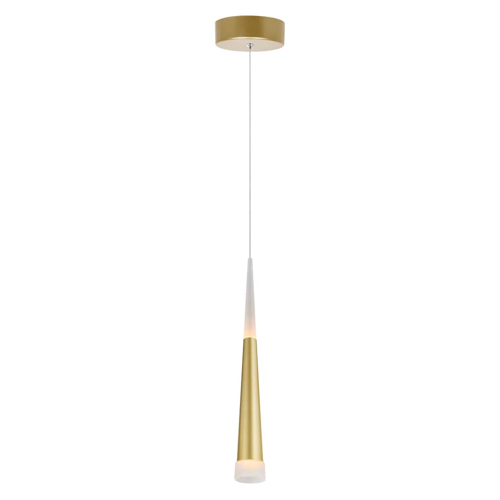 Andes Integrated LED Satin Down Mini Pendant - Satin Gold