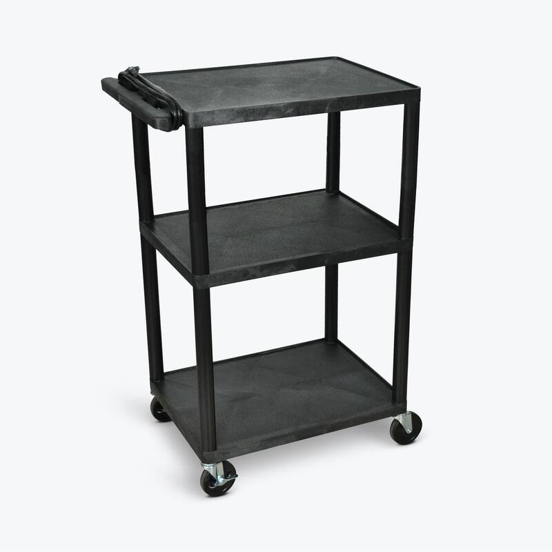 42"H Utility Cart - Three Shelves with Electric