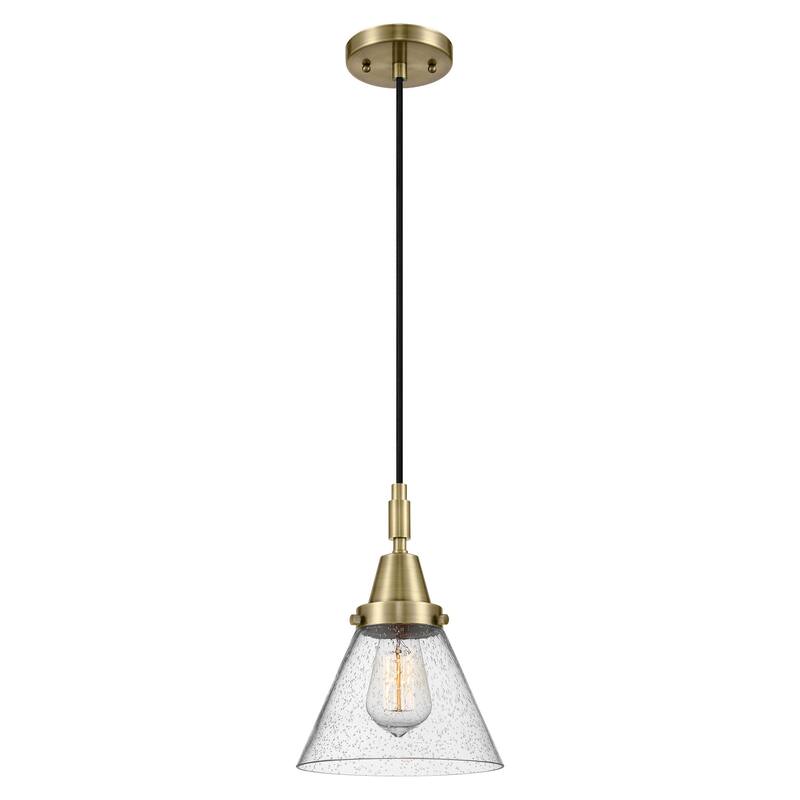 Innovations Lighting 447-1P-G44 Cone 8" Wide Mini Pendant with Clear,