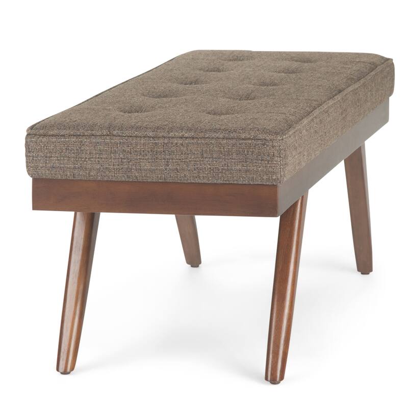 WYNDENHALL Keenan 48 inch Wide Mid Century Modern Rectangle Ottoman Bench