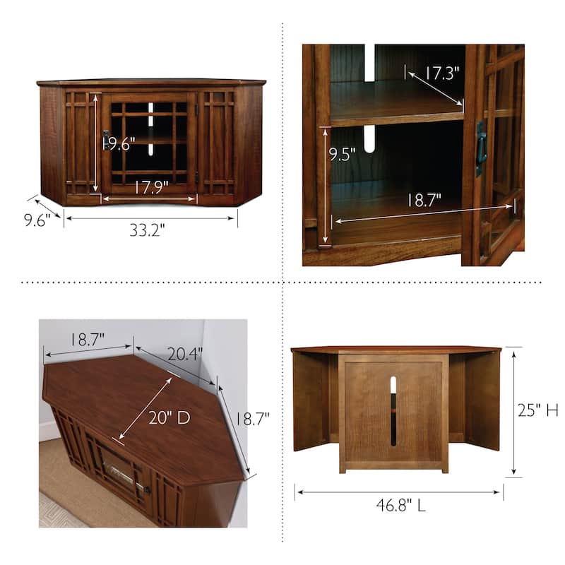 Mission Oak 46-inch Corner TV Stand & Media Console
