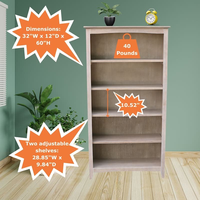 Porch & Den Solid Wood Shaker Bookcase