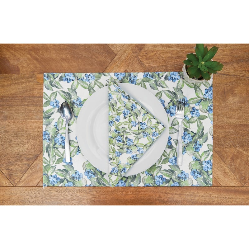 Lakeside Blueberry Placemat Set of 6 - Set of 6