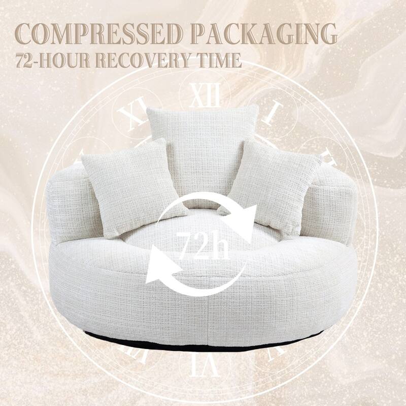 Oversized Chenille High Back Bean Bag Couch for Adults and Kids