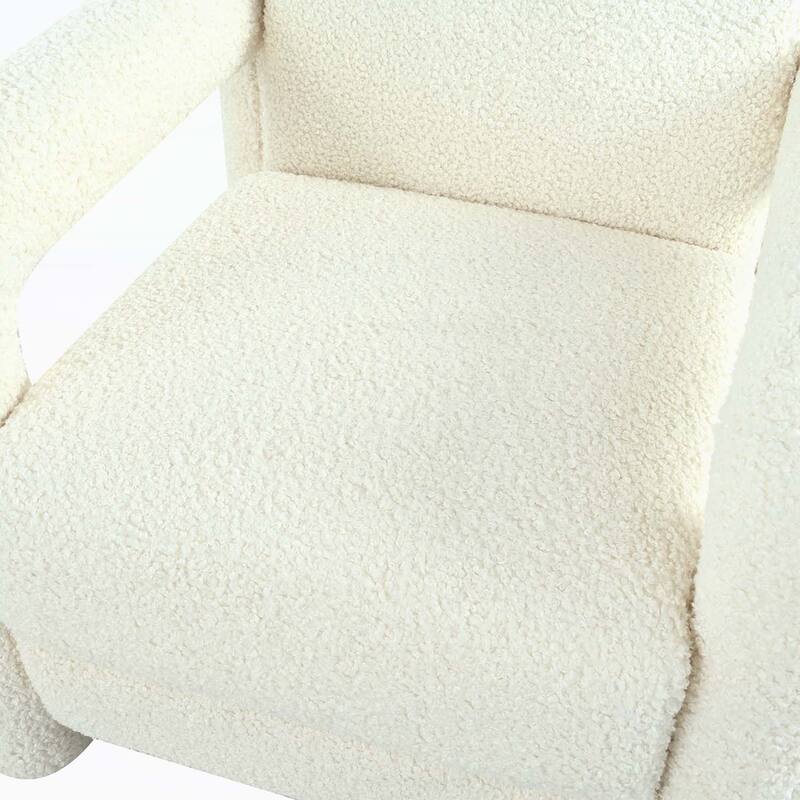 Upholstery Recliner Armchair with Adjustable Backrest, for Living Room Comfort