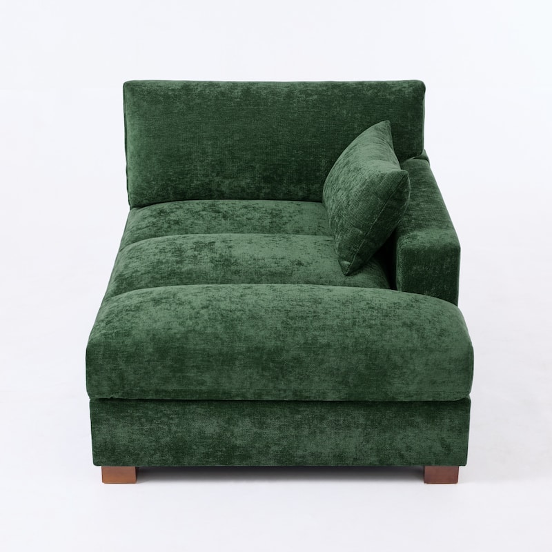 42"W Chenille Upholstered Chaise Lounge