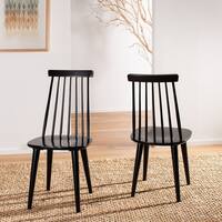 Safavieh Country Classic Dining Burris Black Dining Chairs (Set of 2) - 17.3" x 20.7" x 36"