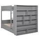 preview thumbnail 21 of 50, Space-Saving Bunk Bed with 2 Drawers and Multi-layer Cabine, Solid Wood Bunk Bed Frame with Guardrail for Kids, Teens Bedroom