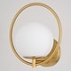 preview thumbnail 9 of 9, Bucktown 1 Light Mid-Century Modern Wall Sconce White Globe Glass