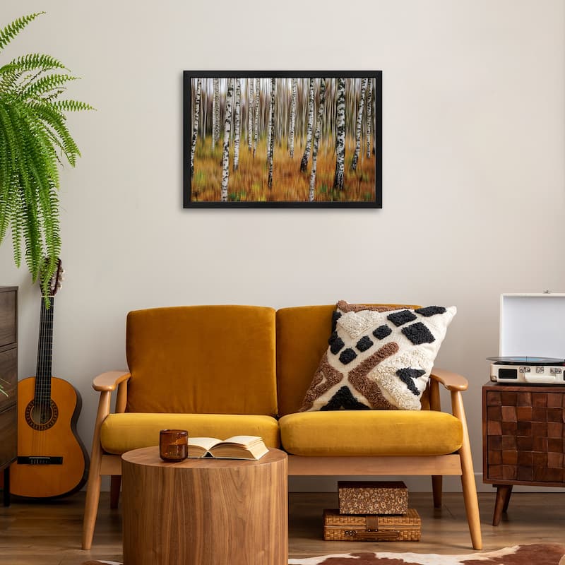 3D Birches Premium Framed Poster by Par Soderman