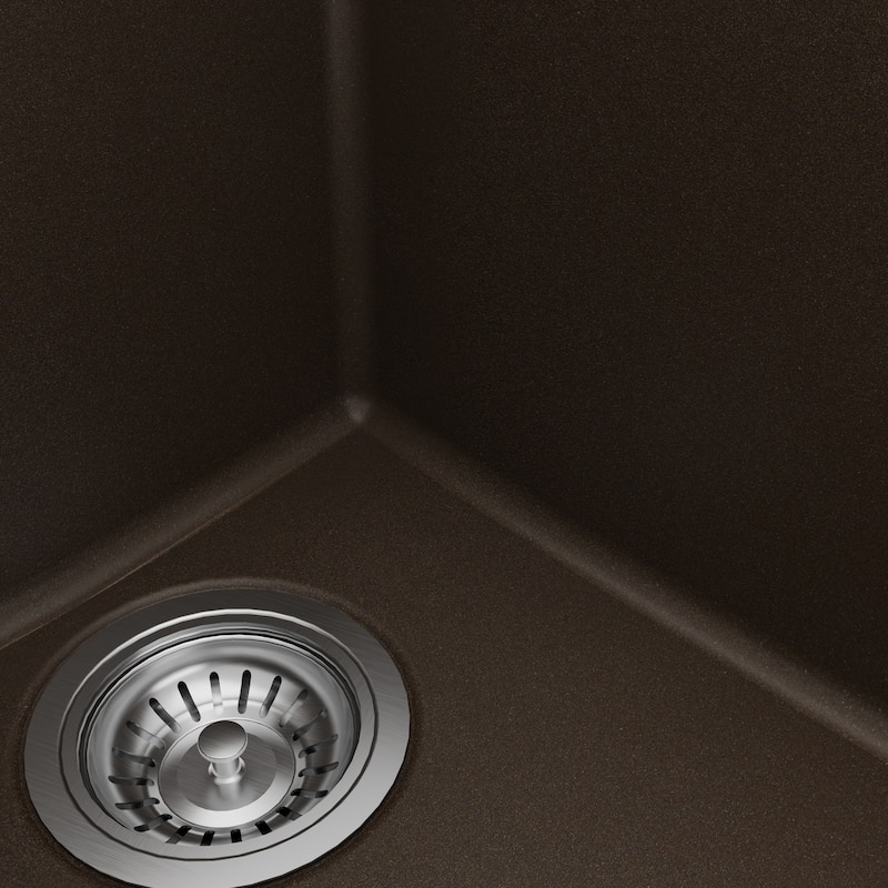 Karran 33" Top Mount Large/Small Bowl Quartz Kitchen Sink Kit - 33" x 22" x 9"