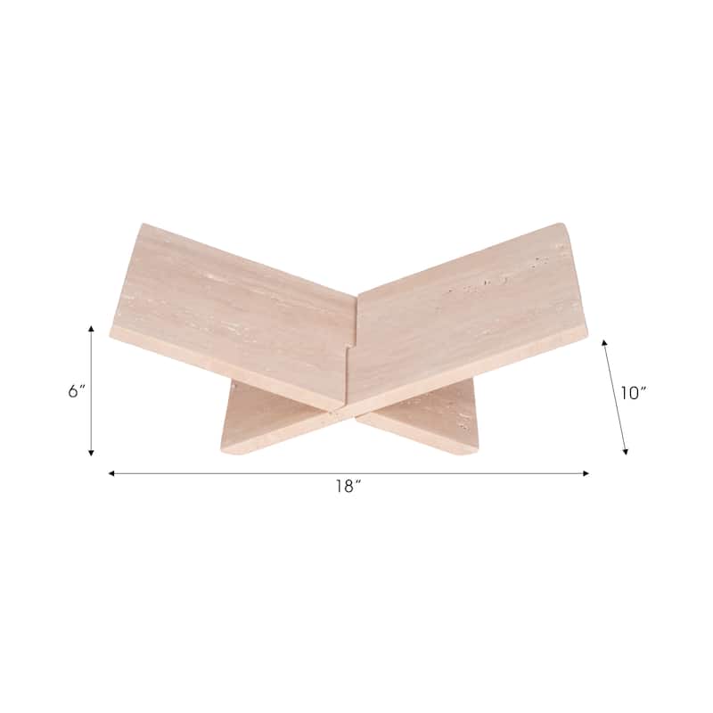 Decorative Travertine Book Stand - 18"
