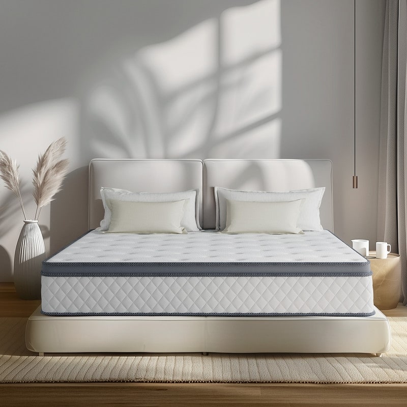 SweDrea 10 in. Firm Hybrid Memory Foam Mattress with CertiPUR-US and Oeko-TEX , Featuring Reinforced Springs.