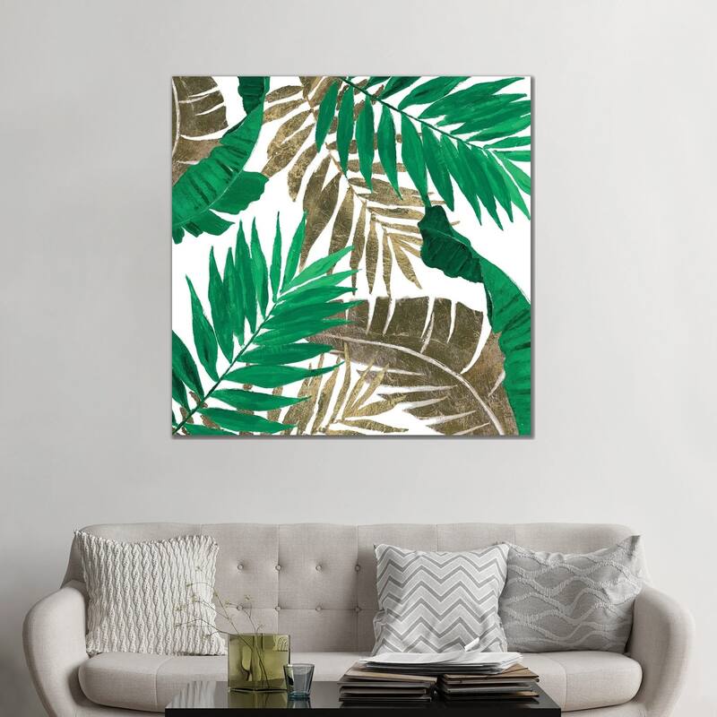 iCanvas "Modern Jungle Leaves Close Up I" by Patricia Pinto Canvas Print