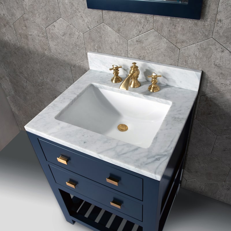 Monarch Blue 24-inch Single Sink Bathroom Vanity From The Madalyn Collection