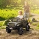 preview thumbnail 1 of 25, Qaba 12V Ride On Truck, Battery Powered Kids Electric Car with Spring Suspension, Remote, LED Headlights, Horn, USB Music Black