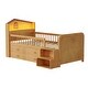 preview thumbnail 6 of 11, 82" Modern Wooden Loft Bed with LED Lights and Storage Drawers