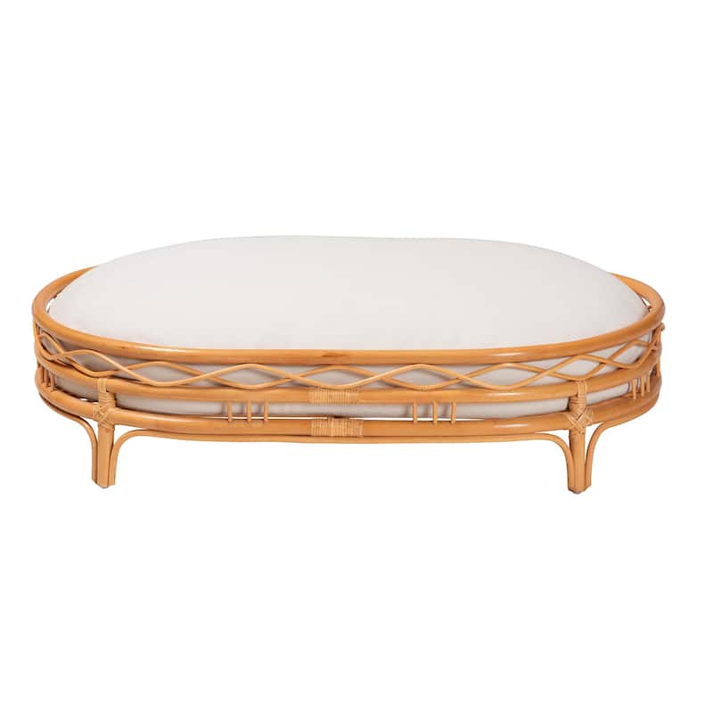 Jovia Bohemian Honey Rattan Pet Bed
