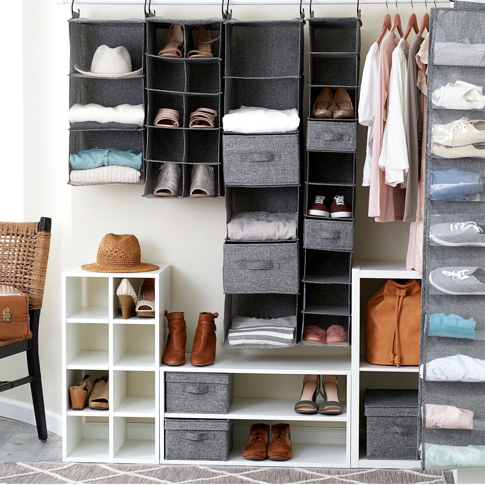 Household Essentials 10 Pocket Blended Canvas Hanging Shoe Organizer On Sale Bed Bath Beyond 35694327