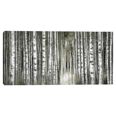 Birch Moment Grey Canvas Art Print