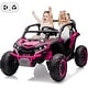 preview thumbnail 15 of 33, 2-Seater Off-Road Electric Truck with Remote Control, 4x200W Powerful Rose Red