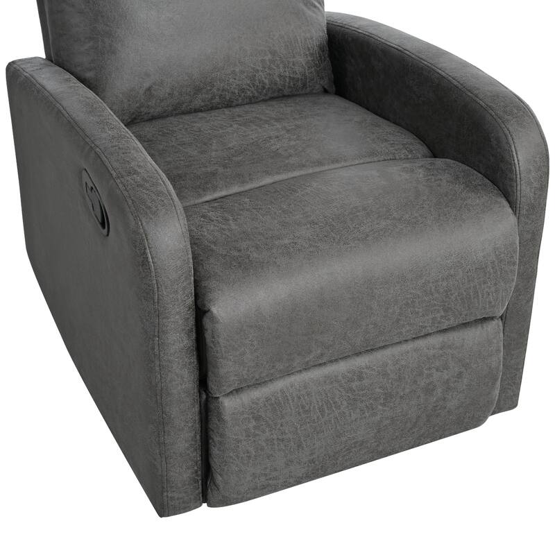 Manual Upholstered Recliner Chair, Modern Recliner Adjustable Single Sofa Chair, High Back Lounge Chairs for Living Room