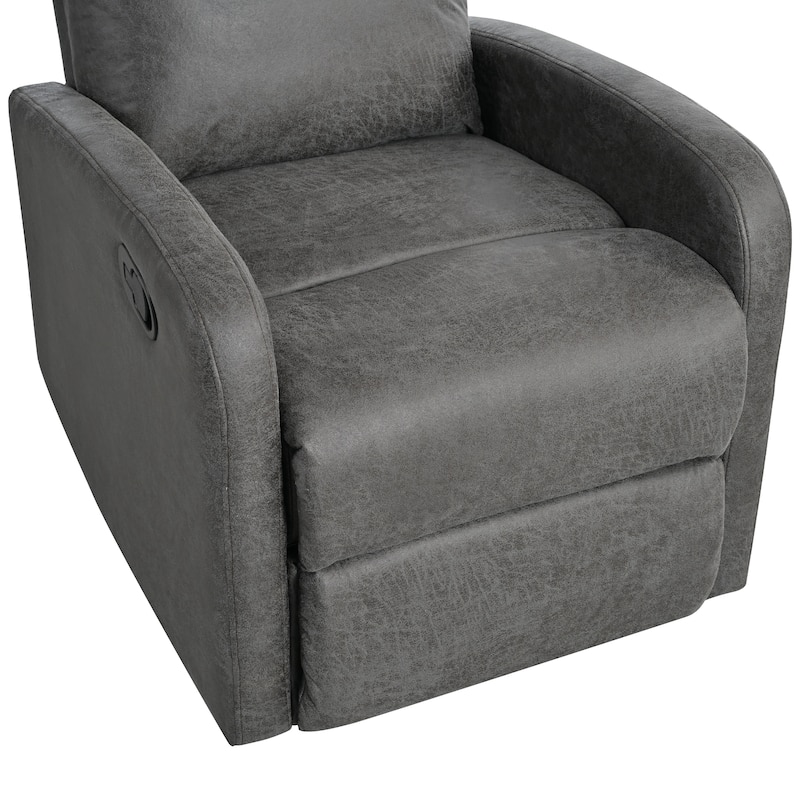 Modern Lounge Chaise Chair, Home Theater Manual Recliner Chair, Accent Chair with Three Adjustable Angles