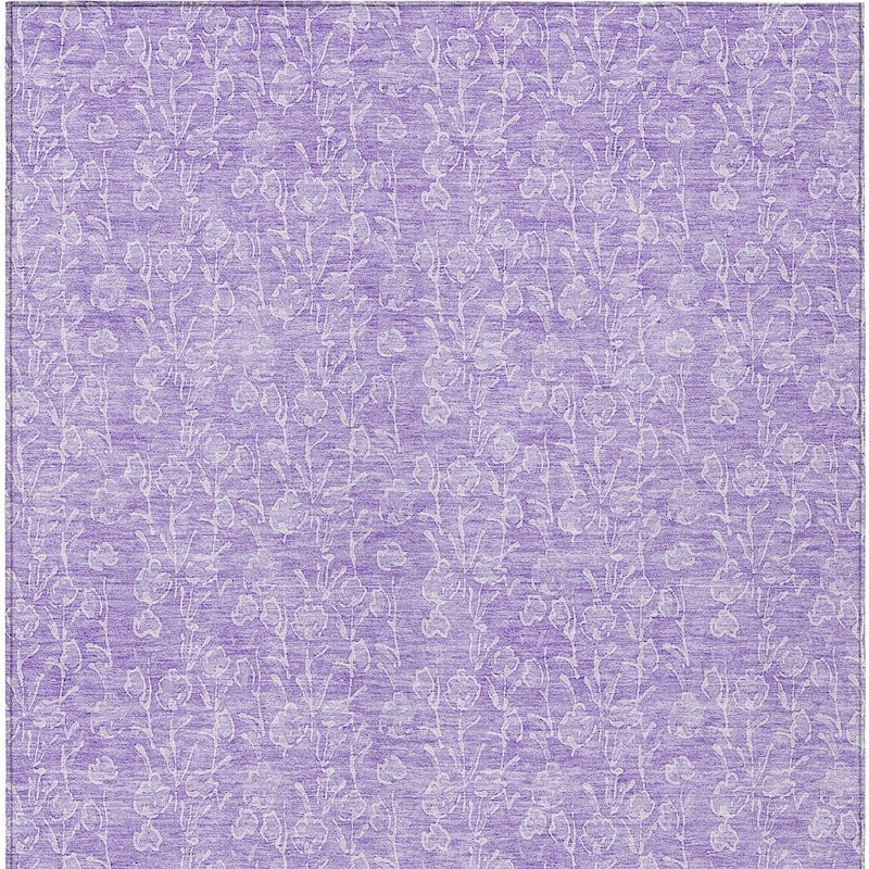 HomeRoots Floral Transitional Rectangle Outdoor Rug