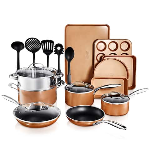 Gotham Steel Non Stick Copper Cast Textured 20pc Set