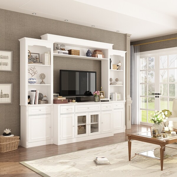 Large Entertainment Center Bookshelves 57x38 inch Hutch Large Entertainment Center Bookshelves 57x38 inch Hutch