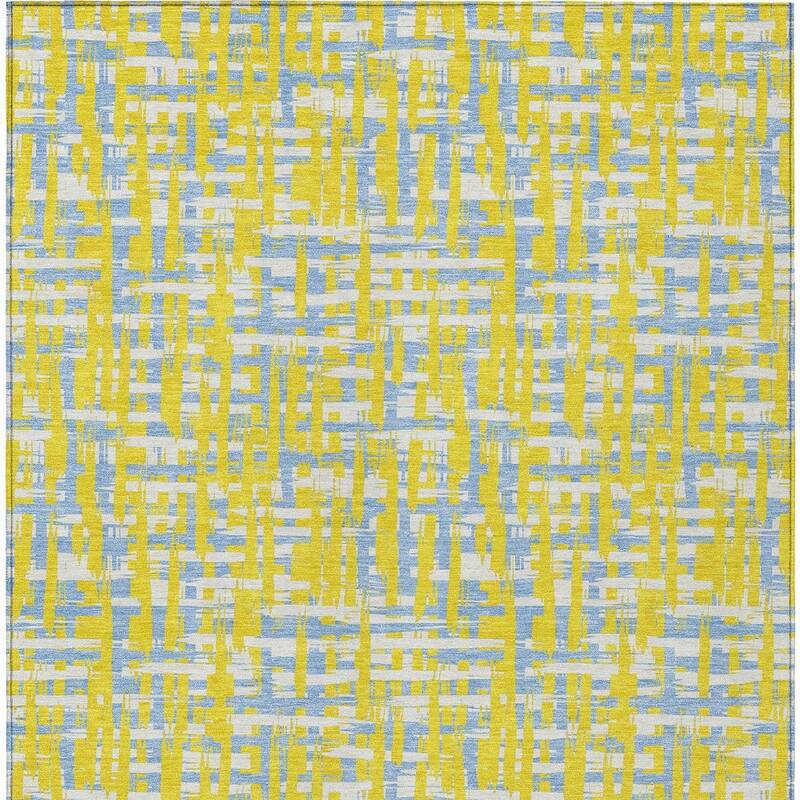 HomeRoots Abstract Transitional Rectangle Outdoor Rug