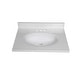preview thumbnail 5 of 29, Fine Fixtures White Cultured Marble Top With Integrated Sink, 4" Backsplash and Overflow Included. 25 x 19