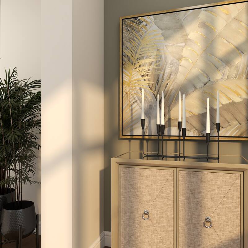 CosmoLiving by Cosmopolitan Black Metal Tapered 7 Plate Candelabra