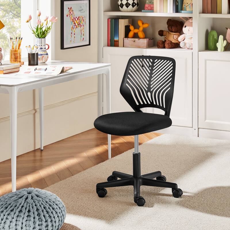 Yaheetech Adjustable Armless Office Chair Swivel Computer Study Chair