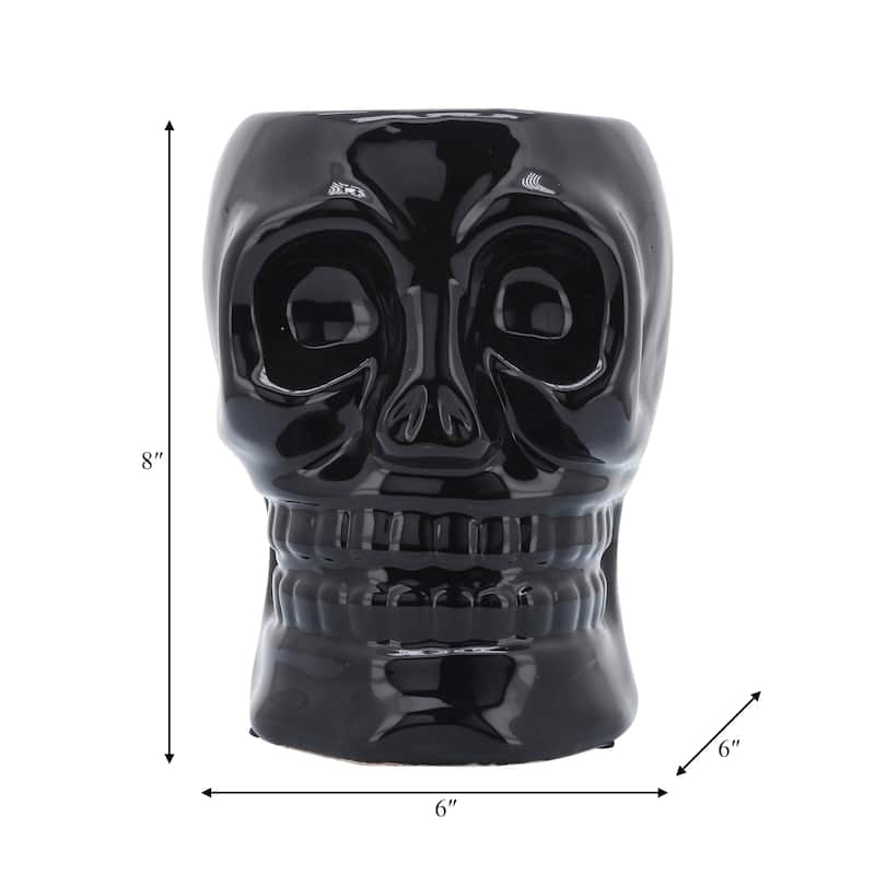 Decorative Ceramic Skull Table Vase