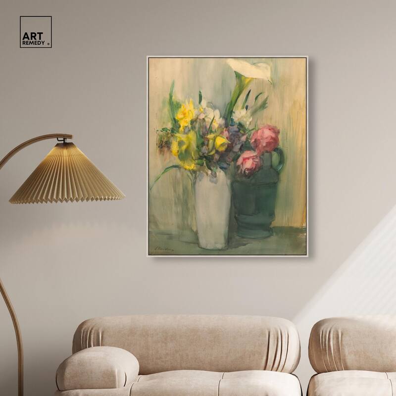 Flowers by Julian Alden Weir Canvas by Art Remedy