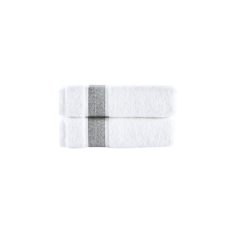 Brooks Brothers Ottoman Rolls 2 pcs Hand Towels - Anthracite