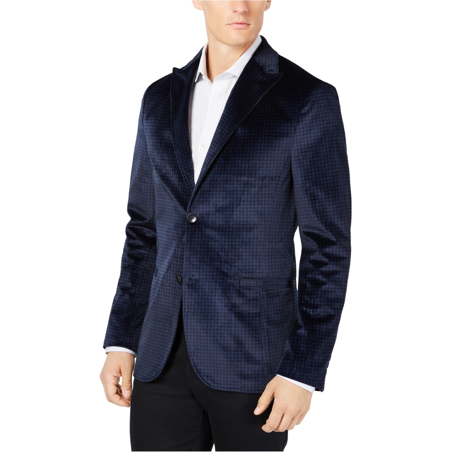 Shop Ryan Seacrest Mens Velvet Two Button Blazer Jacket