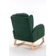 preview thumbnail 68 of 98, Teddy Fabric Upholstered Rocking Armchair with Solid Wood Frame & Legs, Cozy Ergonomic Lounge Chair with Soft Cushioning