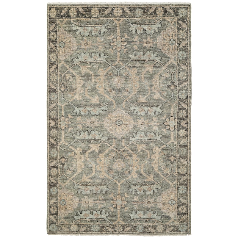 Terra by Obeetee Shirin Gray Rug - Cream/Onyx - 3' x 5'