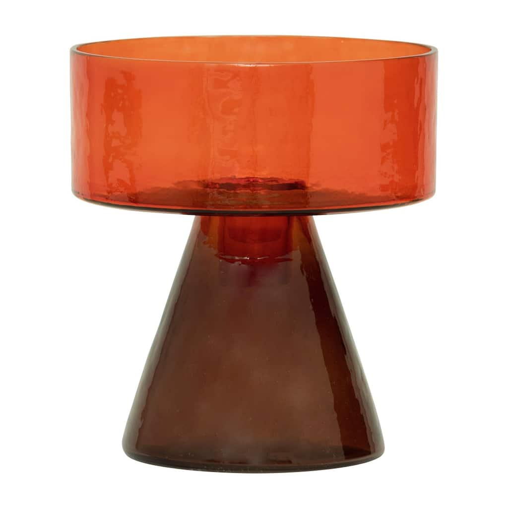 Round Top Recycled Glass Candle Holder - 5.5"